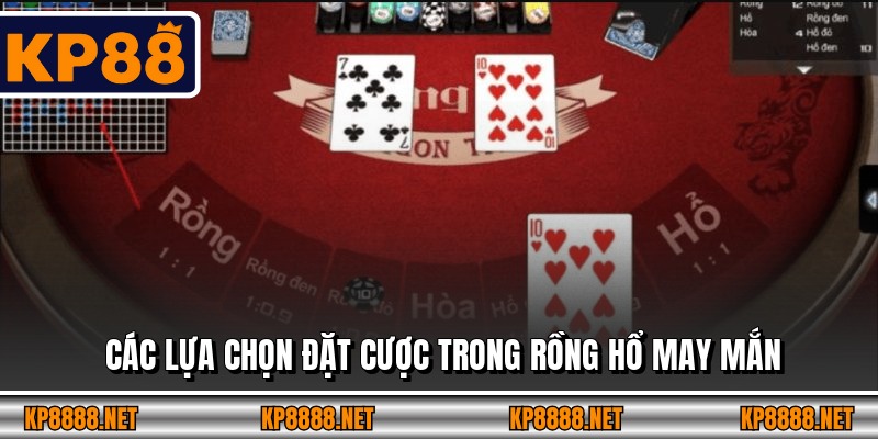 Các lựa chọn đặt cược trong rồng hổ may mắn